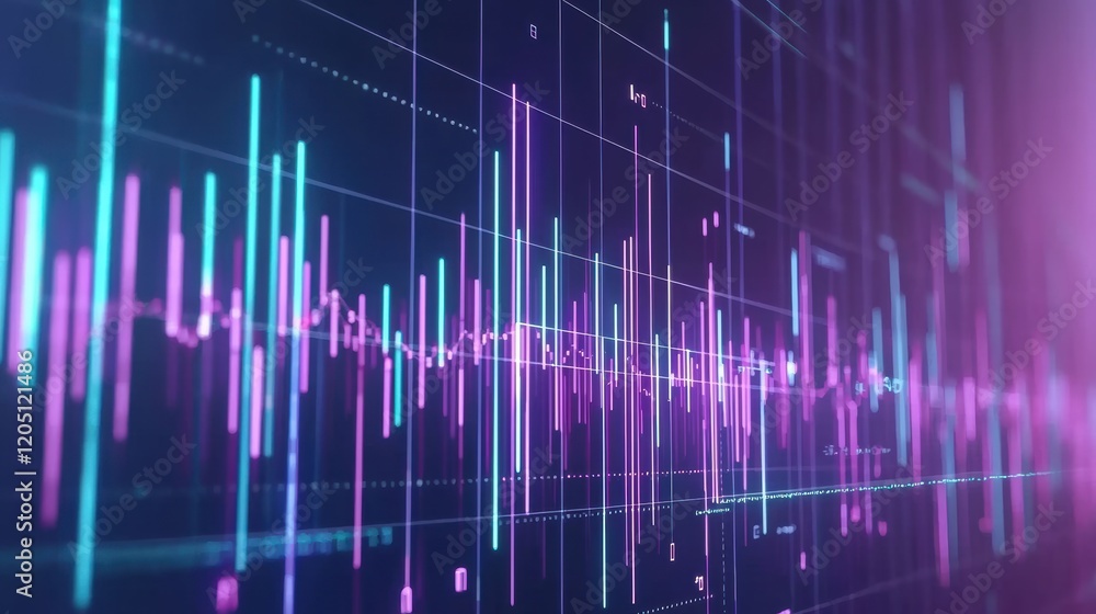 Poster Tech environment infographic dynamic audio visualizations and data representation