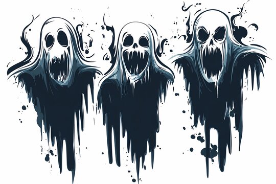 Terrifying Trio: Melted Ghouls in Halloween Spooktacular