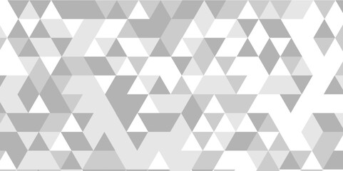 Fototapeta premium Abstract geometric white and gray background seamless mosaic and low polygon triangle texture wallpaper. Triangle Vector Abstract Geometric Technology seamless pattern. Geometric Retro tiles design. 