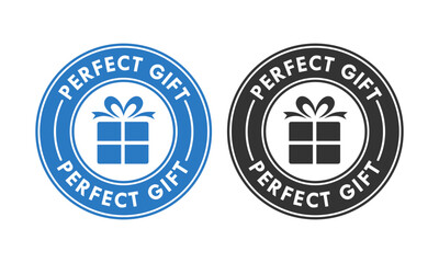 Perfect gift badge design logo template illustration