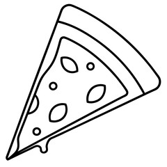 Artistic Pizza Slice Linework