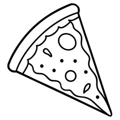 Artistic Pizza Slice Linework