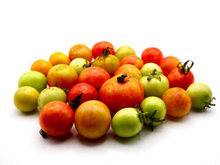 Tahiti gooseberry, also known as Malay gooseberry or rampai  placed against a clean white background