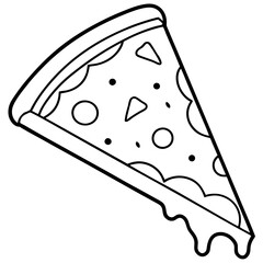 Artistic Pizza Slice Linework