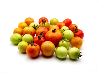 This photo features the Tahiti gooseberry, also known as Malay gooseberry or rampai, placed against a clean white background. Rampai tomatoes