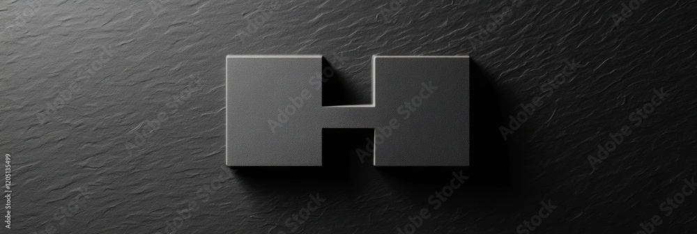 Poster modern black logo on textured surface showcasing creativity and minimalism in design trends and bran