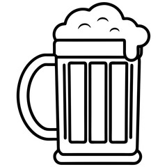 Beer Mug Illustration in Vector Style