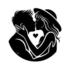 silhouette of a couple