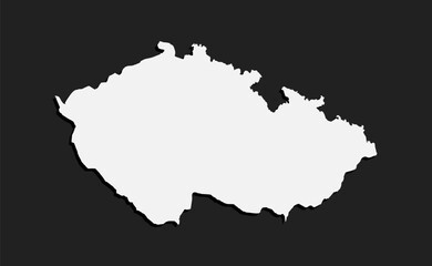 Vector map Czech, template Europe outline country