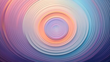 Artistic 3D circular layers with harmonious pastel shades