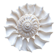 Obraz premium Intricate Spiral of a Nautilus Shell: A Masterpiece of Nature's Design