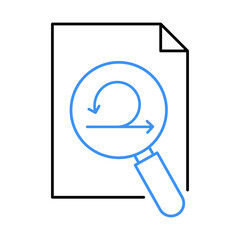 Retrospective – Magnifying Glass Representing Review of Agile Processes for Improvement