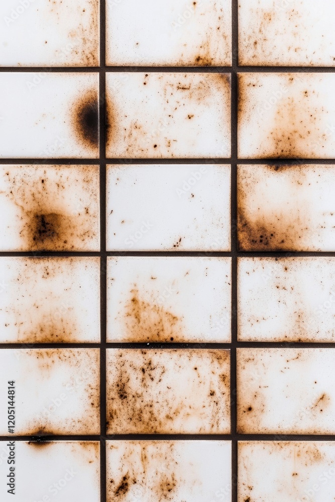 Poster close-up view of stained tiles showcasing textured patterns and hues, perfect for backgrounds or art