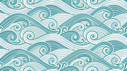 seamless pattern with swirls