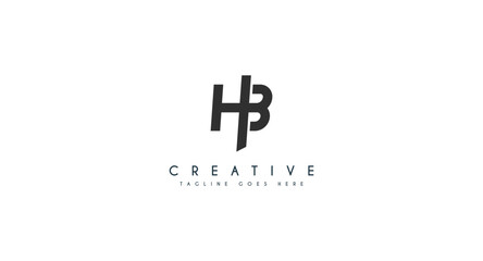Alphabet letter icon logo HB