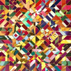 Colorful geometric background with mosaic design
