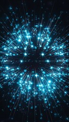 Obraz premium Abstract Blue Lights Effect Background. Vector illustration EPS 10