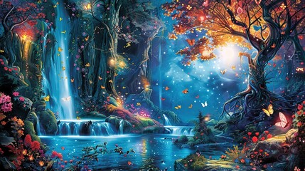 _A_fantasy_landscape_of_an_enchanted_forest_under_