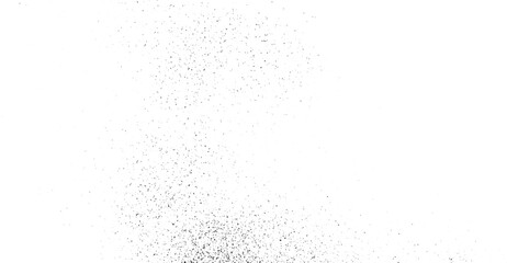 Abstract texture dust particle and dust grain on white background. dirt overlay or screen effect use for grunge and vintage image style. Vector black scratches texture on old damage dirty grainy and s