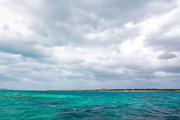与那覇前浜からの海景、宮古島、11月