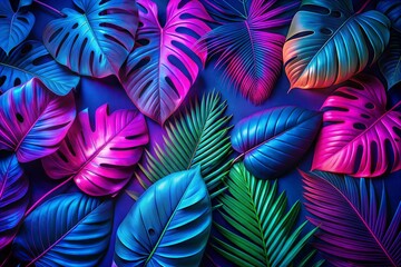 tropical leaves pattern.summer background