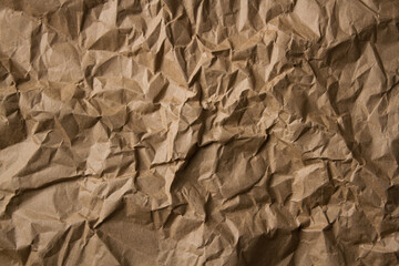 Crumpled craft paper as a background