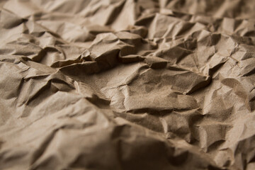 Crumpled craft paper as a background