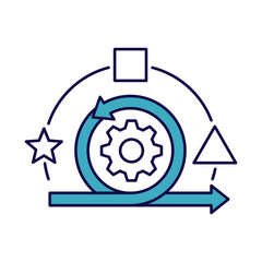 Adaptability – Gear and Arrows Representing Flexibility in Agile Teams