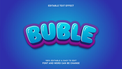 Editable bubble text effect