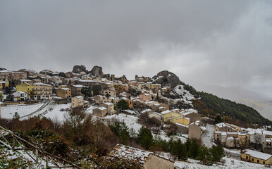 Pietrabbondante, Isernia, Molise. Winter panorama