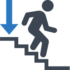 Downward Movement Icon