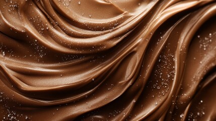 mocha mousse - color of the year 2025. chocolate waves texture. ai generated