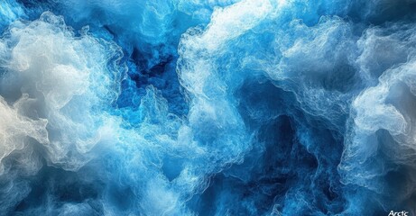 Obraz premium Abstract blue ice texture with visible crystalline patterns for modern design themes.