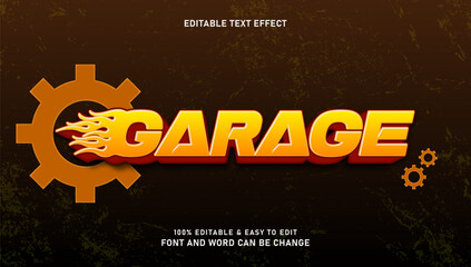 Editable garage text effects