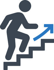 Steps Growth Arrow Icon