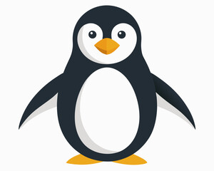 Fototapeta premium Penguin isolated on white background. Adorable Penguin Illustration for Digital Use – Perfect for Websites, Branding, and Design.