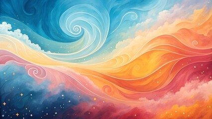 Abstract Symphony beautiful backgrounds on colourful