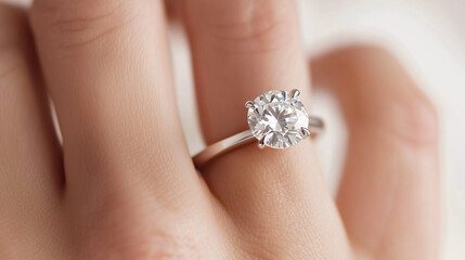 Close up of jeweler setting diamond in ring mount under magnification