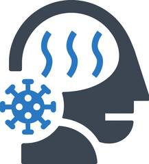 Virus Impact Brain Icon