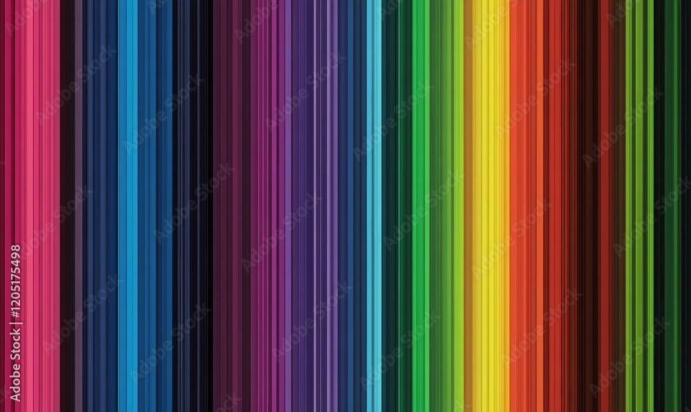 Poster a vibrant gradient of vertical stripes in various colors, showcasing a spectrum effect.