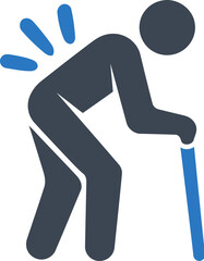 Elderly Back Pain Icon
