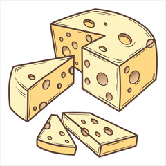 Cheese design art and illustrator eps