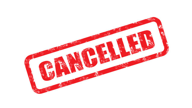 Isolate of grunge red cancel reject stamp on white background which create by vector illustration and EPS file.