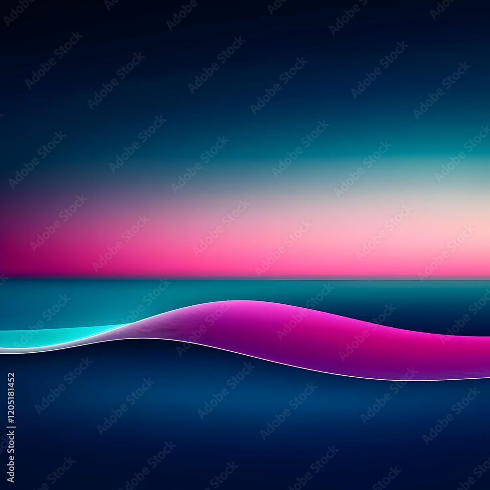 Poster abstract background with flowing wave and gradient colors smoothly