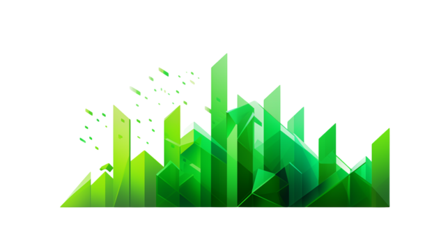 Abstract Green Cityscape Background Image for Modern Designs isolated on transparent background - Powered by Adobe