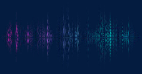 Sound wave equalizer. Abstract technology background