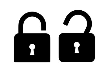 set of locks icon of Silhouettes 