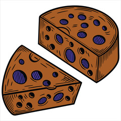 Cheese design art and illustrator eps