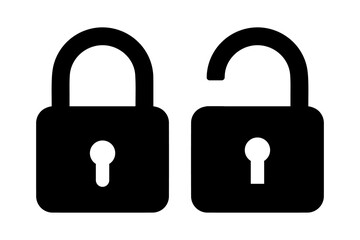 set of locks icon of Silhouettes 