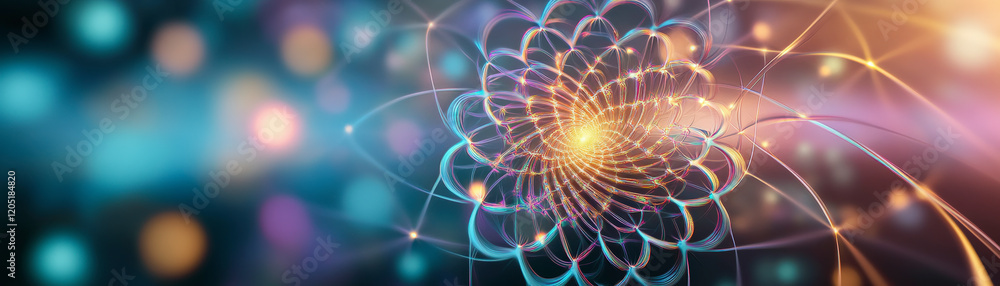 Aufkleber captivating abstract fractal art with vibrant colors and intricate patterns, ideal for digital desig